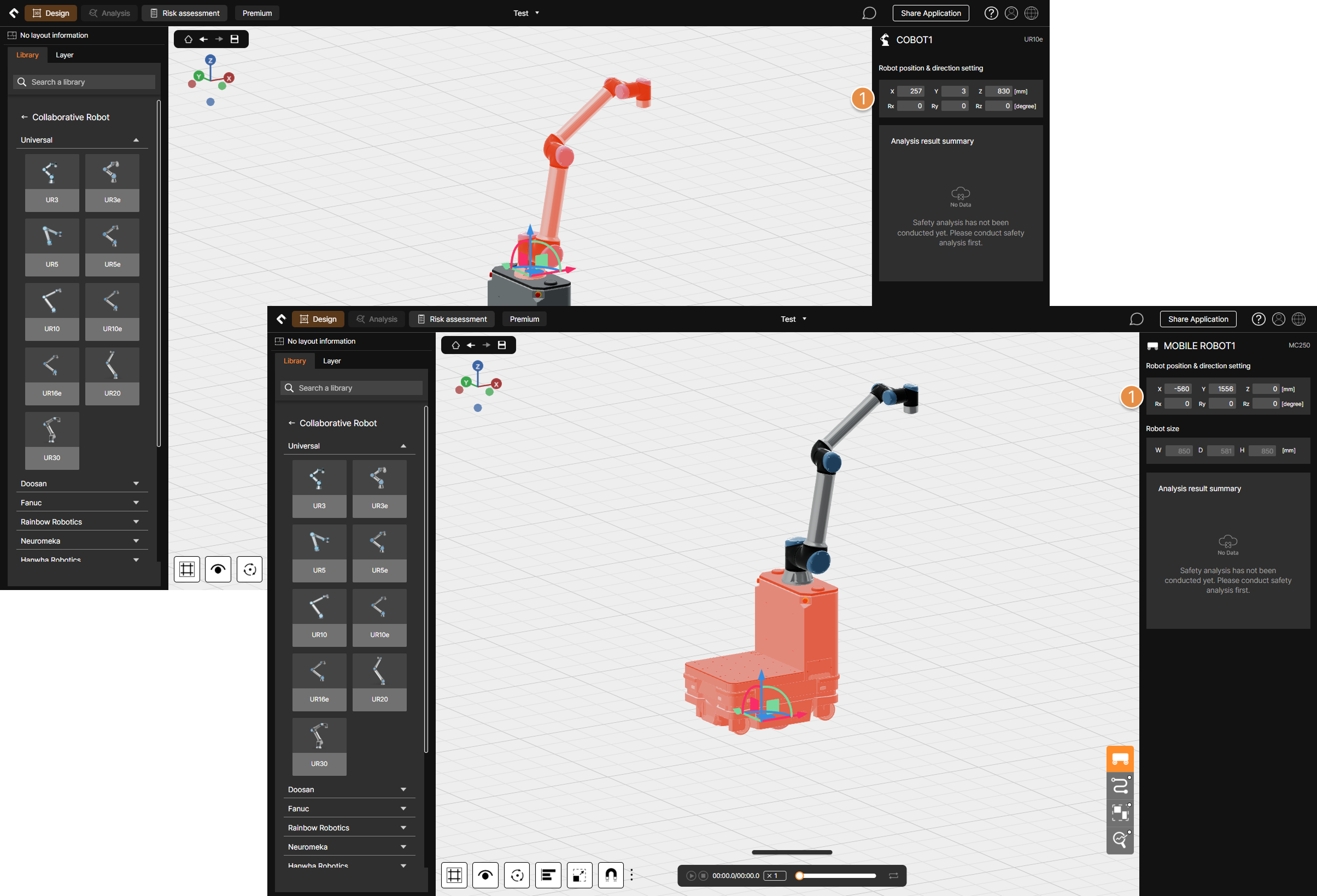 Robot placed on the 3D screen