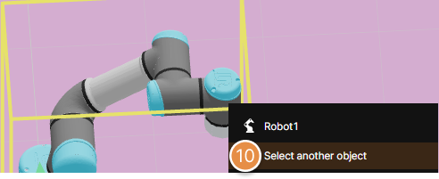 Right-clicked robot – Overlapped objects on 3D screen