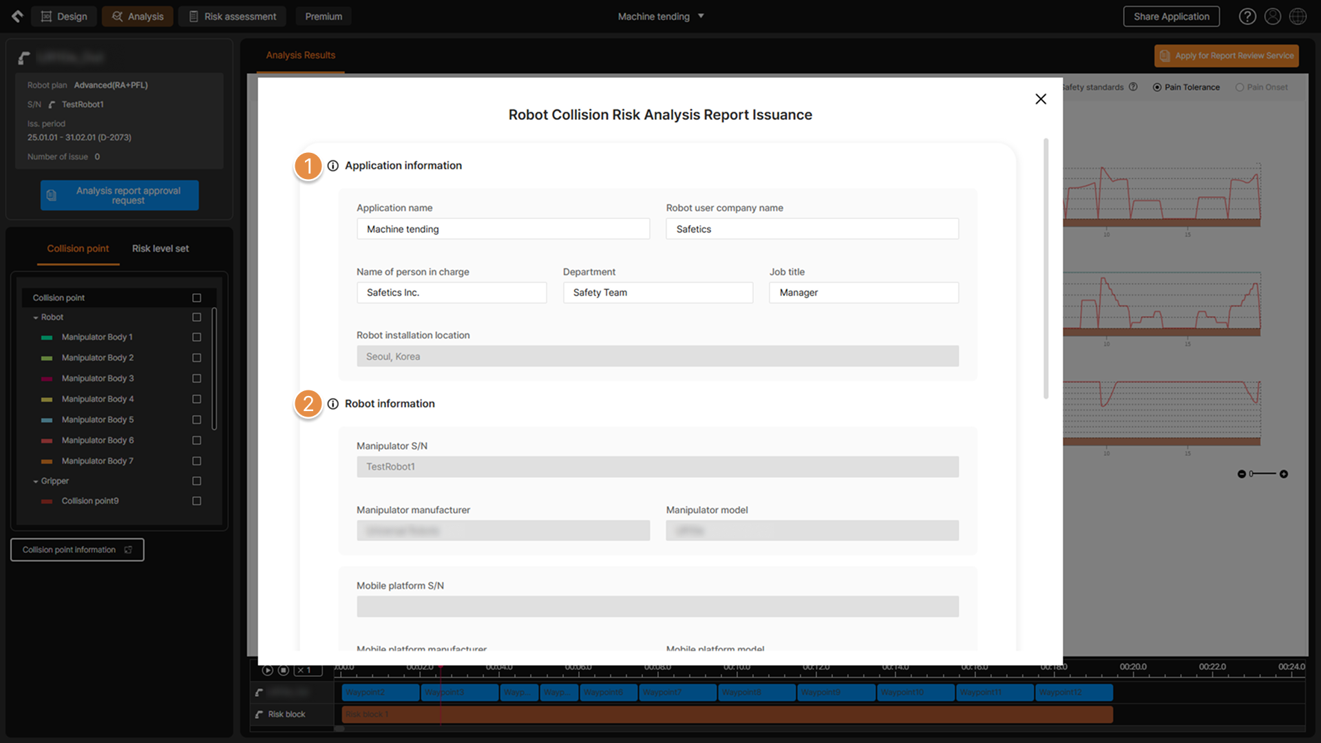 Enter report issuance information 1
