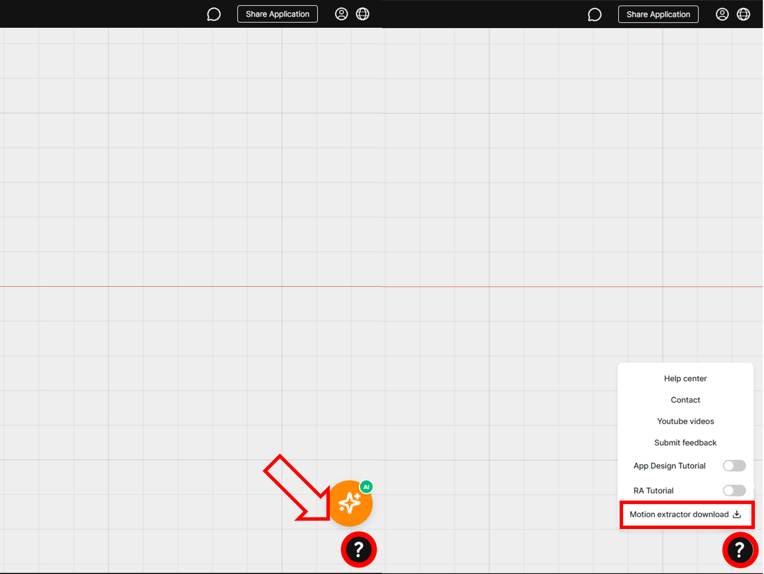 Guide menu – Download motion extractor program