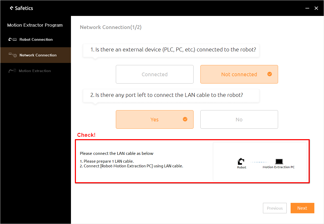 Connection settings 1/2 – available ports