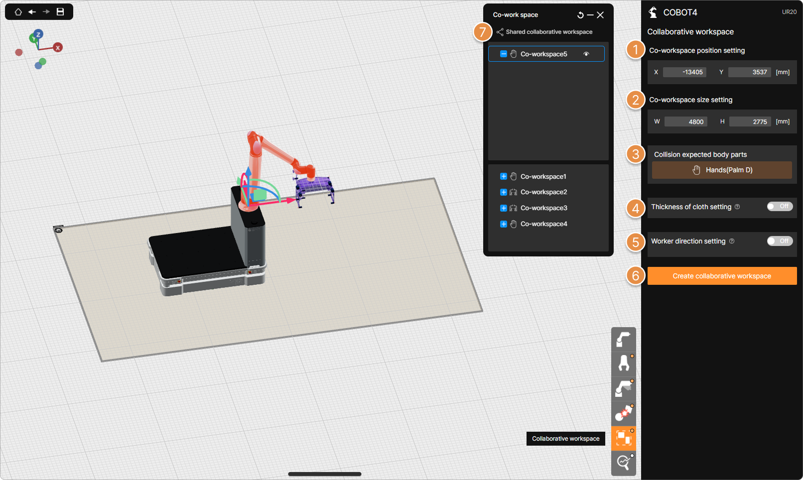 Category menu – Collaborative workspace