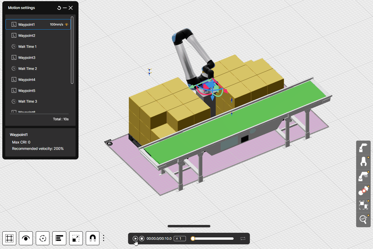 Create motion – Verify created motion