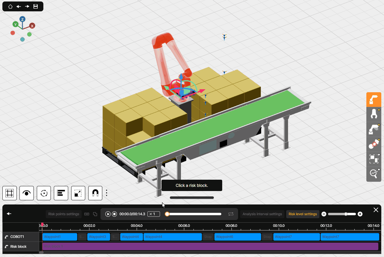 Timeline – Click motion split button