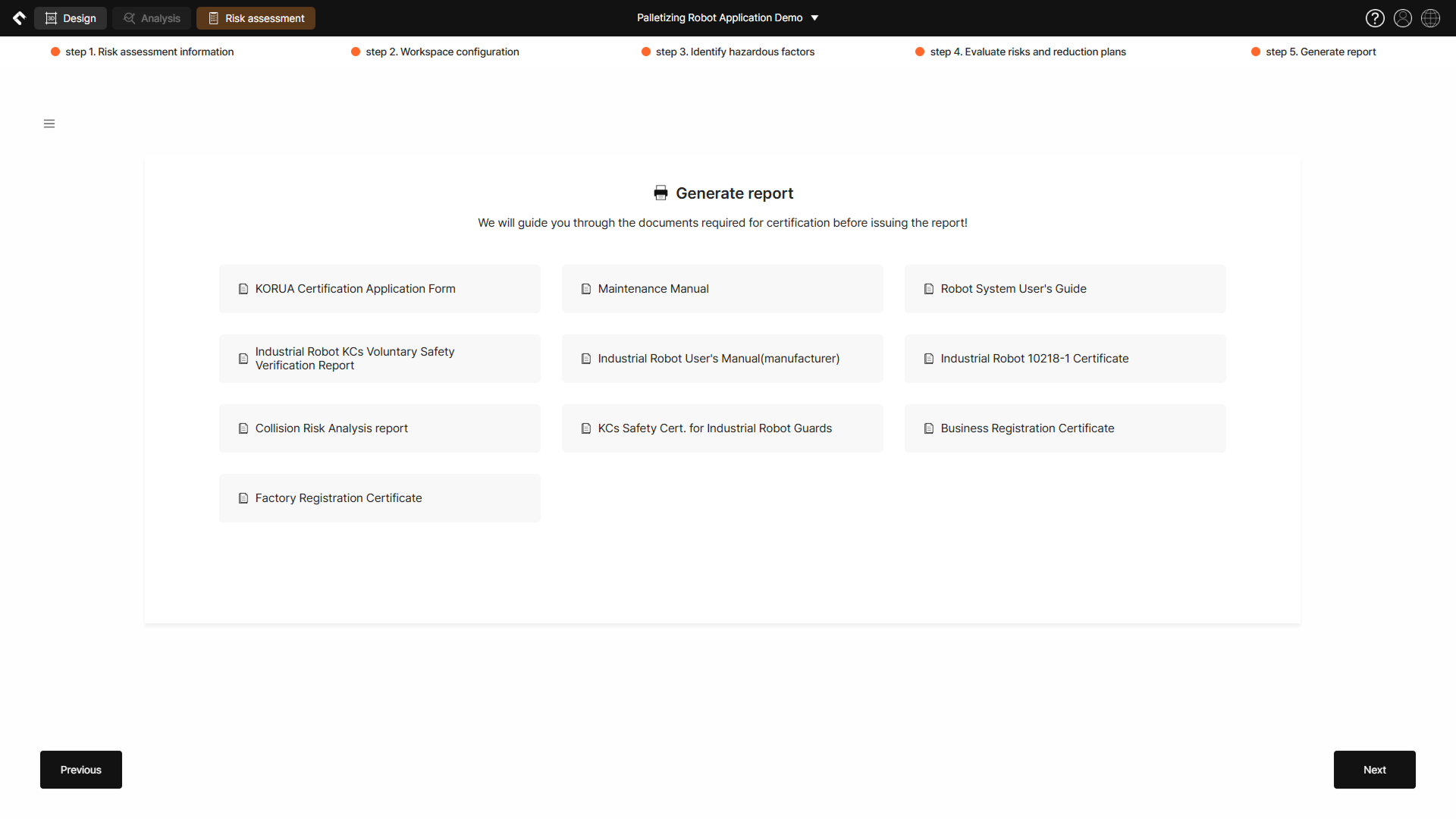 Step 5 – Generate report 1