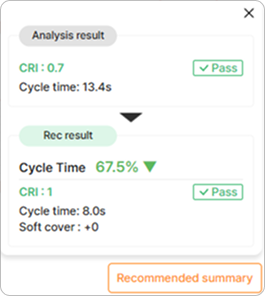 Analysis Result screen